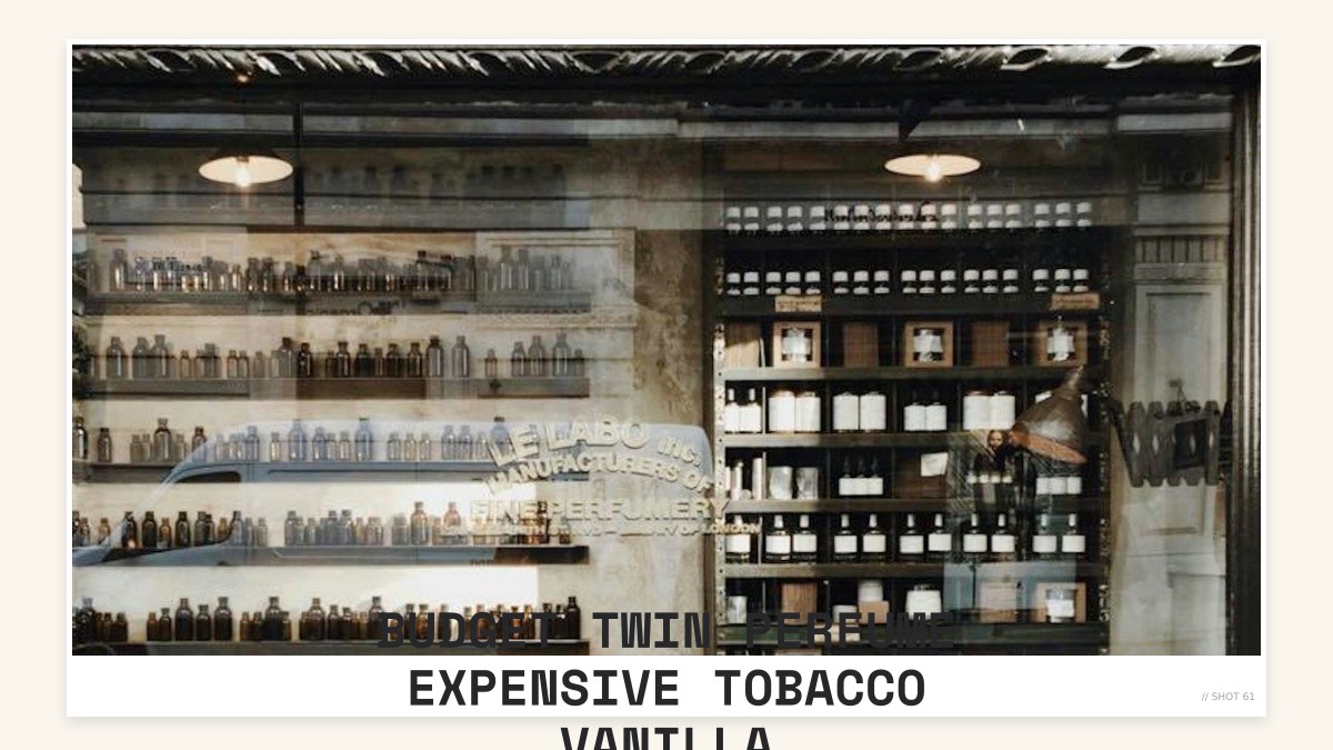 budget twin perfume expensive tobacco vanilla