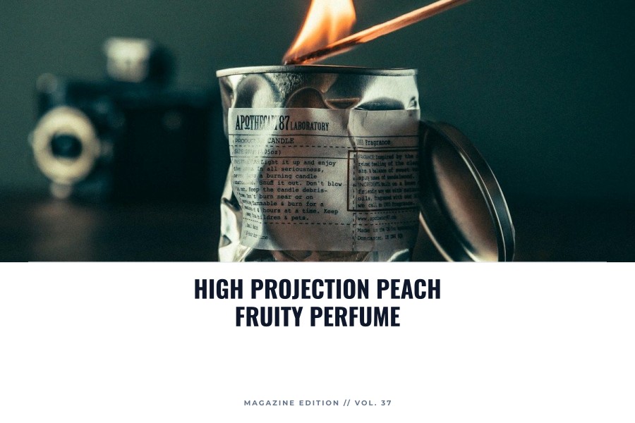 high projection peach fruity perfume