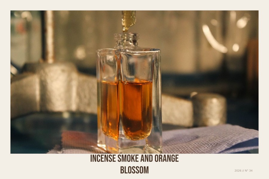 incense smoke and orange blossom