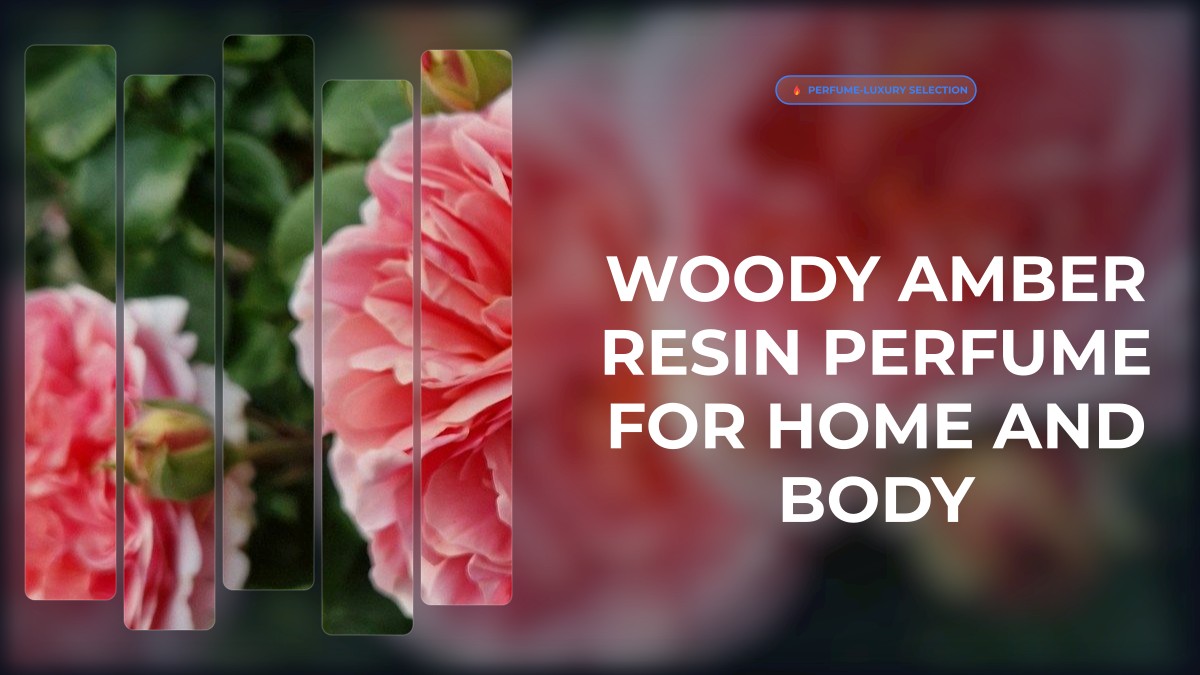 woody amber resin perfume for home and body