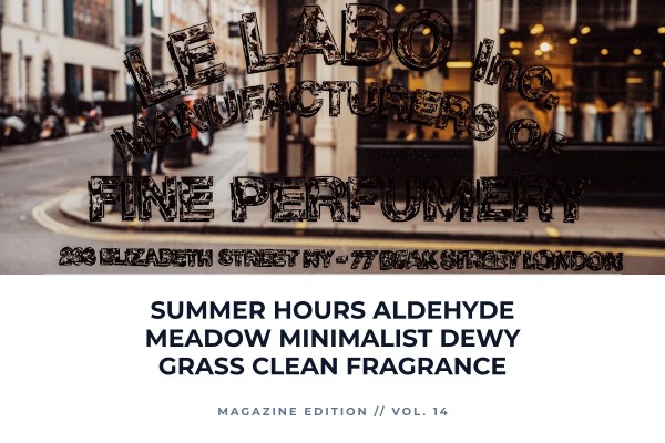 Summer Hours Aldehyde Meadow minimalist dewy grass clean fragrance